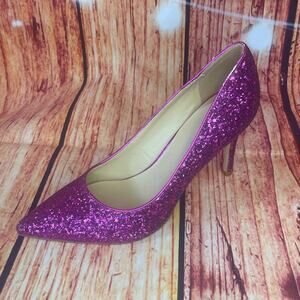 Marc Fisher Darren hot pink/purple glitter heels size 8.5/9 pointed toe